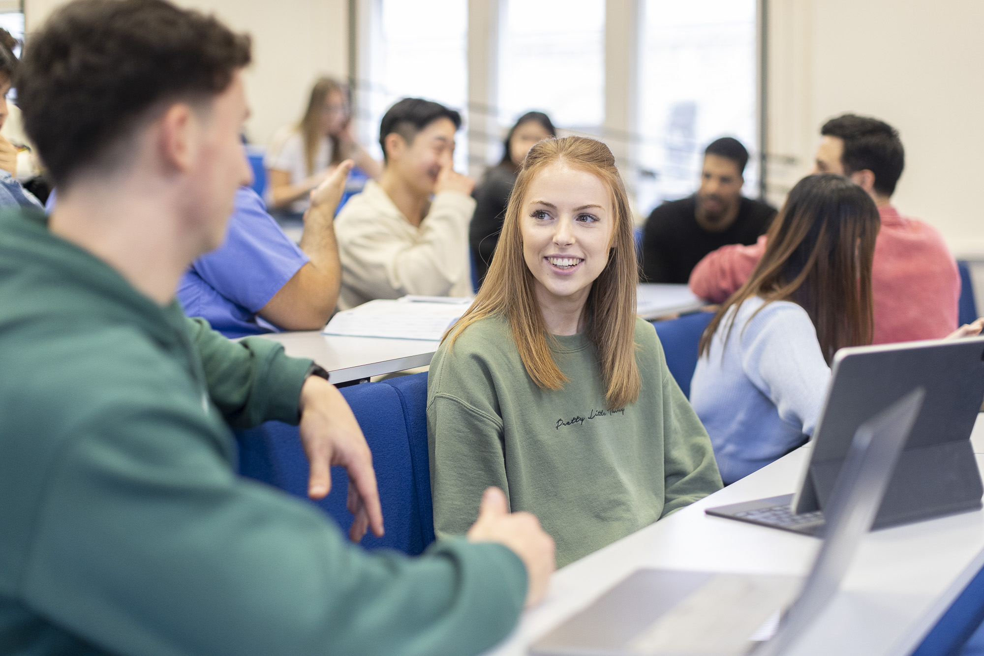 Student in lecture