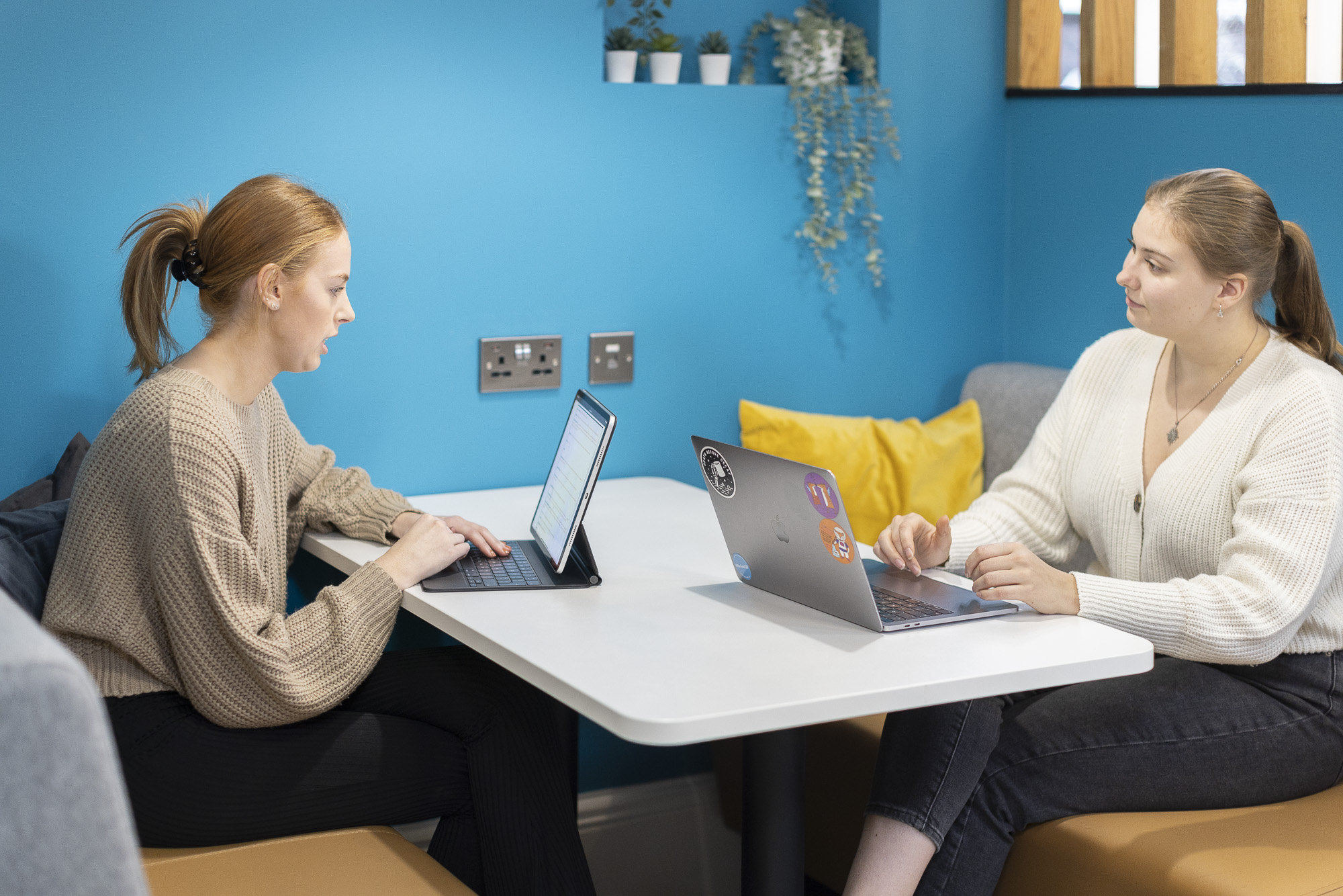 Students on their laptops