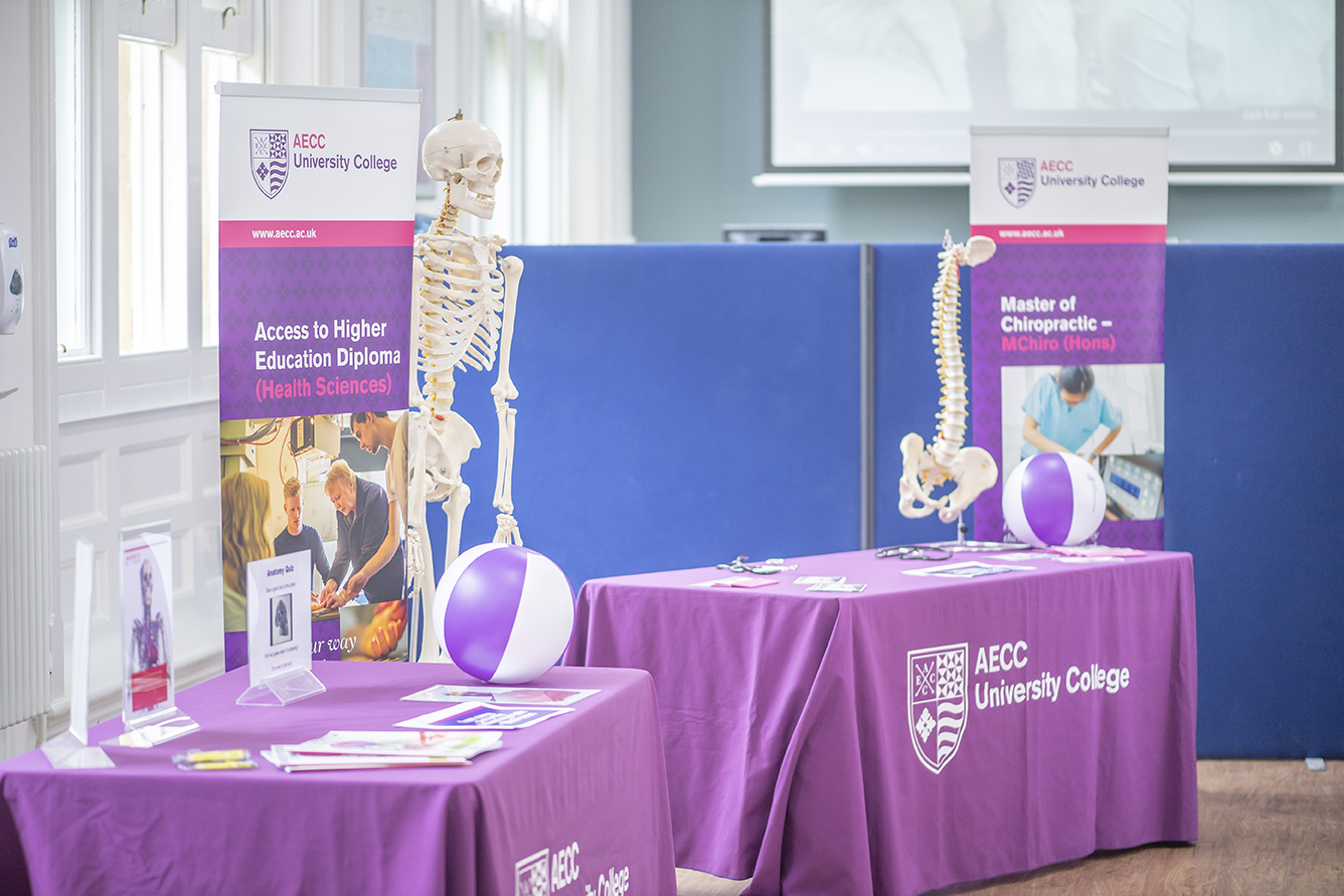 Stands at an AECC Open Day