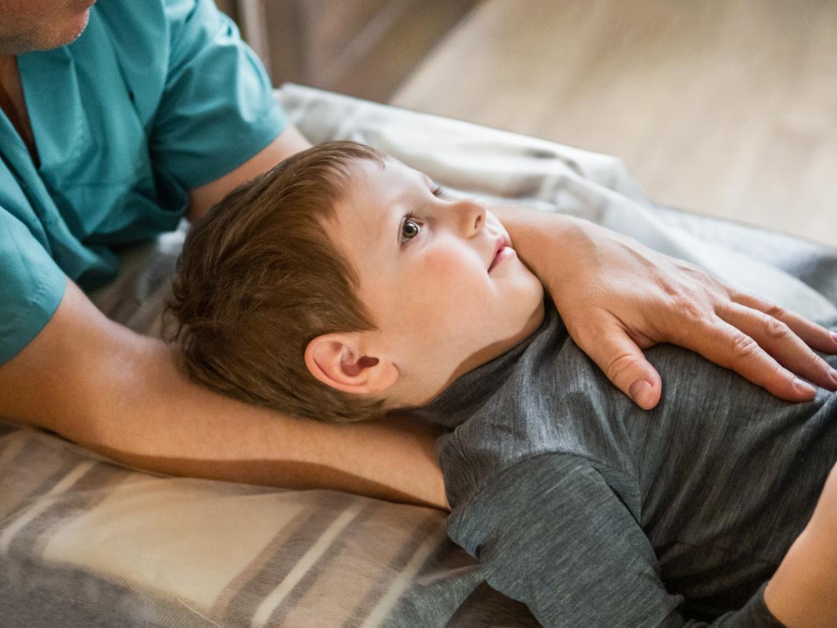 Child being treated - Osteopath