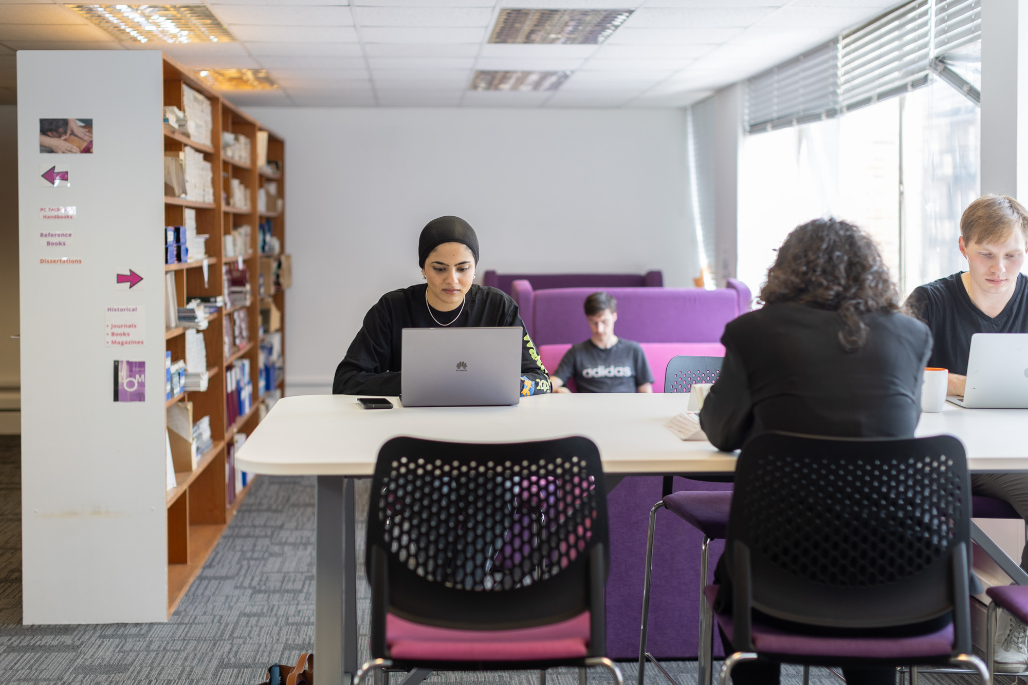 Student in Library