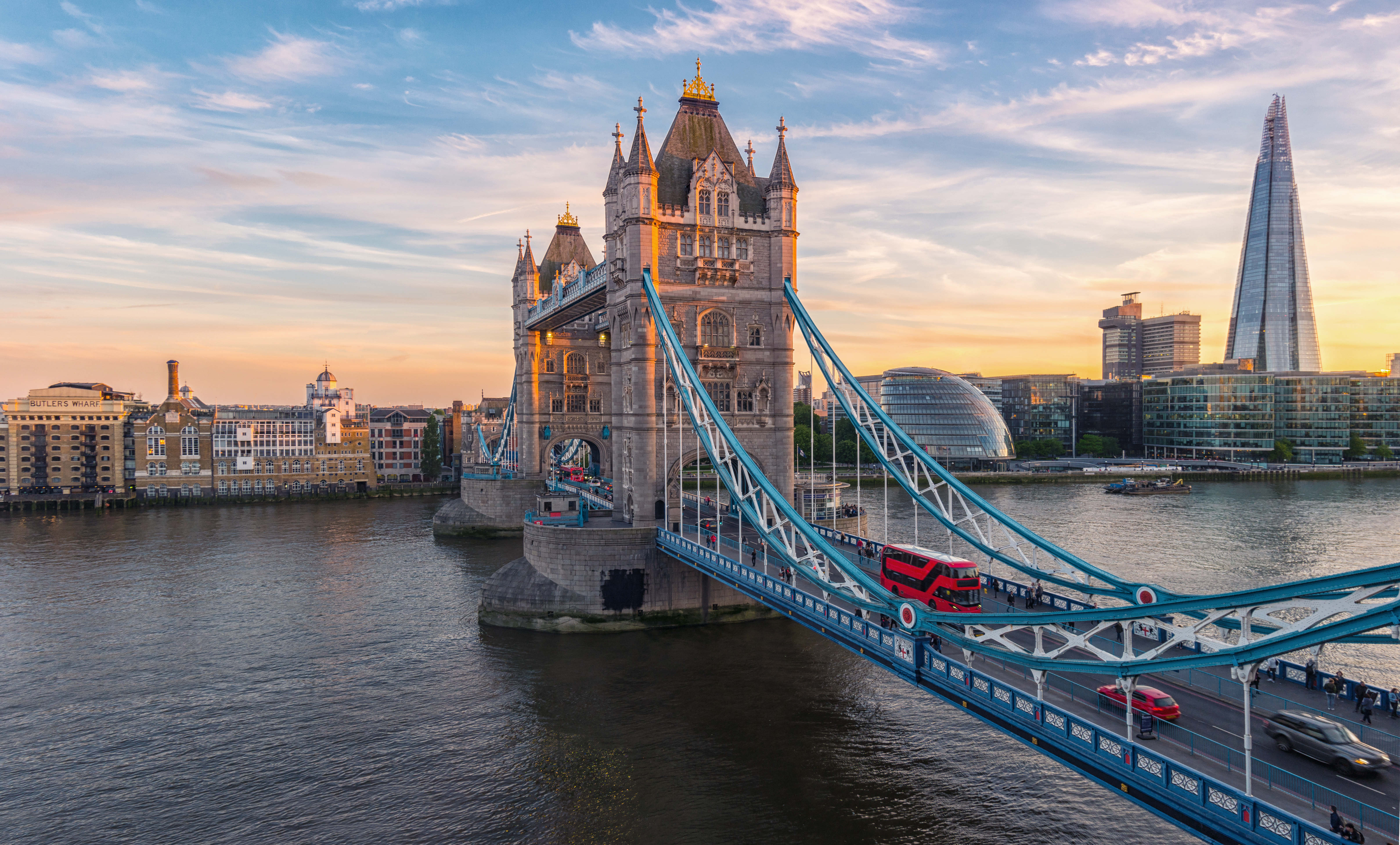 Tower bridge at sunset